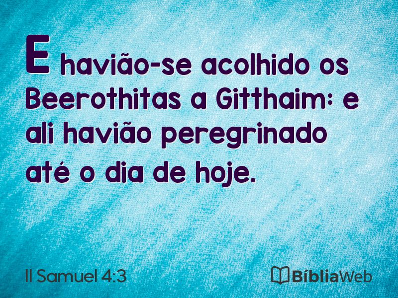 II Samuel 4:3 em imagem para compartilhar
