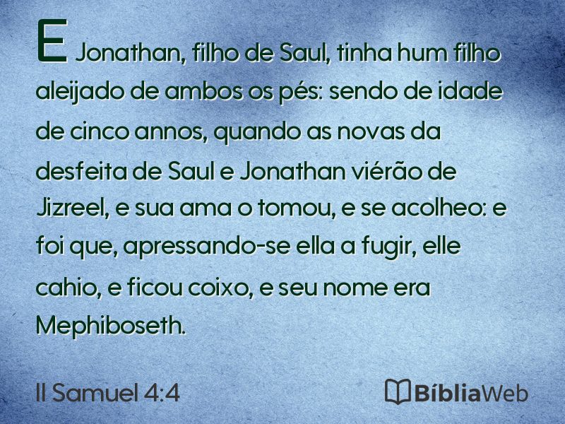 II Samuel 4:4 em imagem para compartilhar