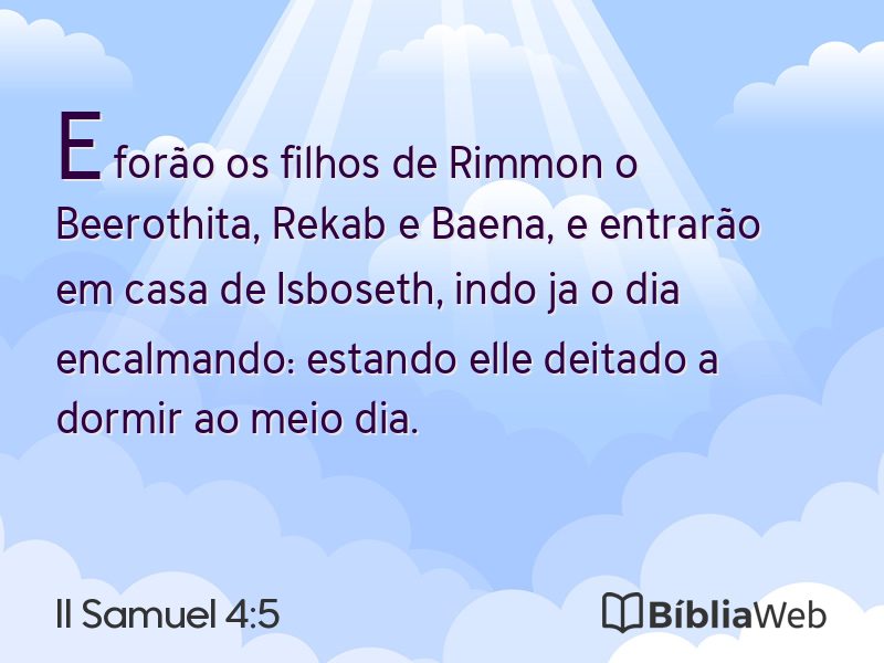 II Samuel 4:5 em imagem para compartilhar