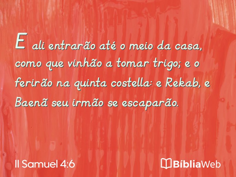 II Samuel 4:6 em imagem para compartilhar