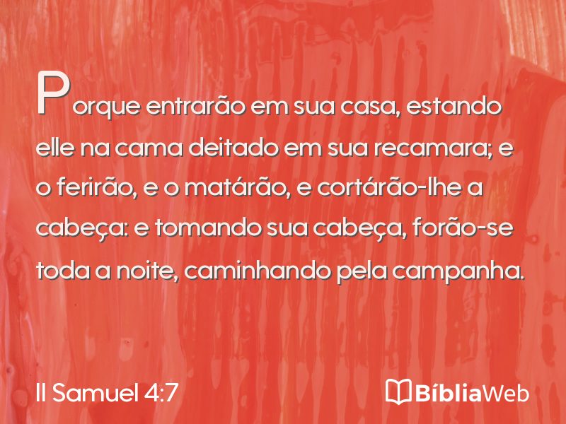 II Samuel 4:7 em imagem para compartilhar