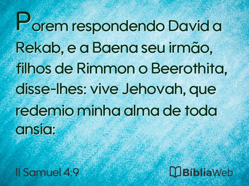 II Samuel 4:9 em imagem para compartilhar
