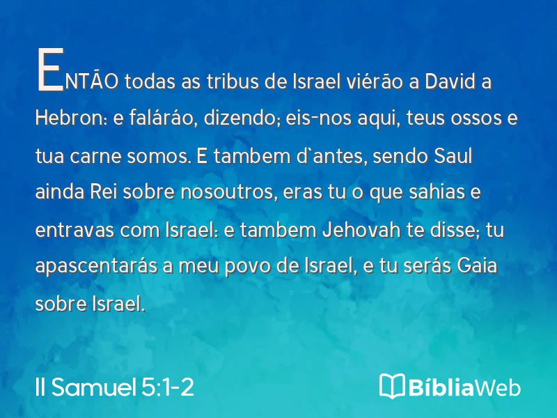 II Samuel 5:1-2 em imagem para compartilhar