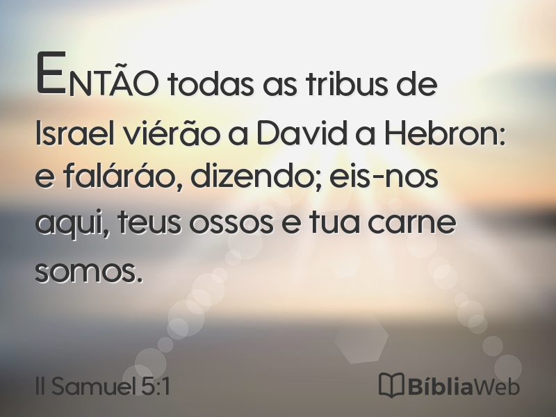 II Samuel 5:1 em imagem para compartilhar