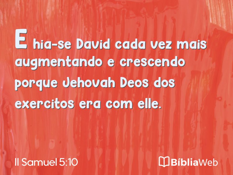 II Samuel 5:10 em imagem para compartilhar