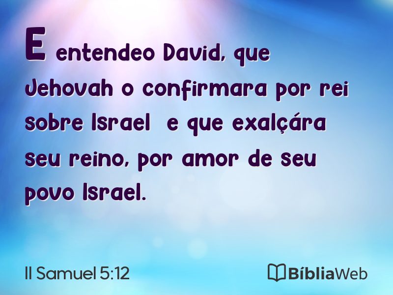 II Samuel 5:12 em imagem para compartilhar