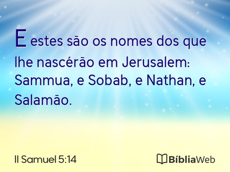 II Samuel 5:14 em imagem para compartilhar