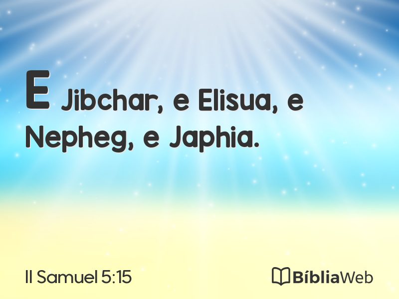 II Samuel 5:15 em imagem para compartilhar