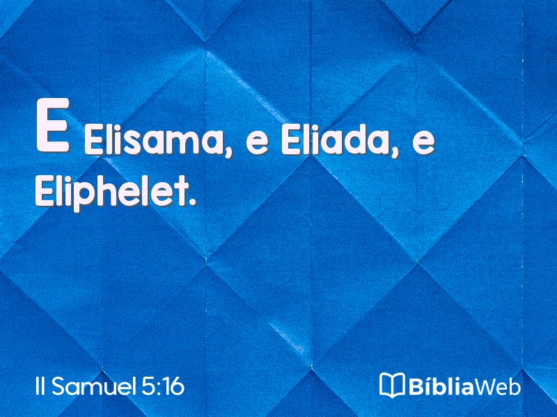 II Samuel 5:16 em imagem para compartilhar