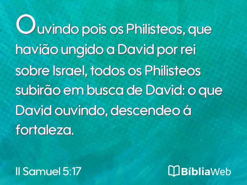 II Samuel 5:17 em imagem para compartilhar