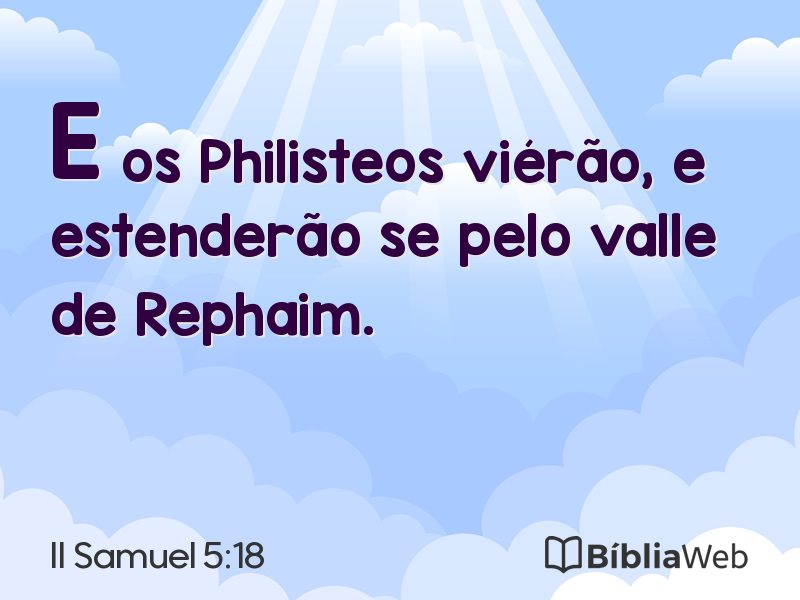 II Samuel 5:18 em imagem para compartilhar