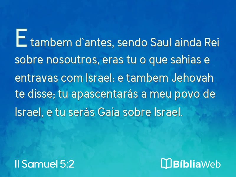 II Samuel 5:2 em imagem para compartilhar
