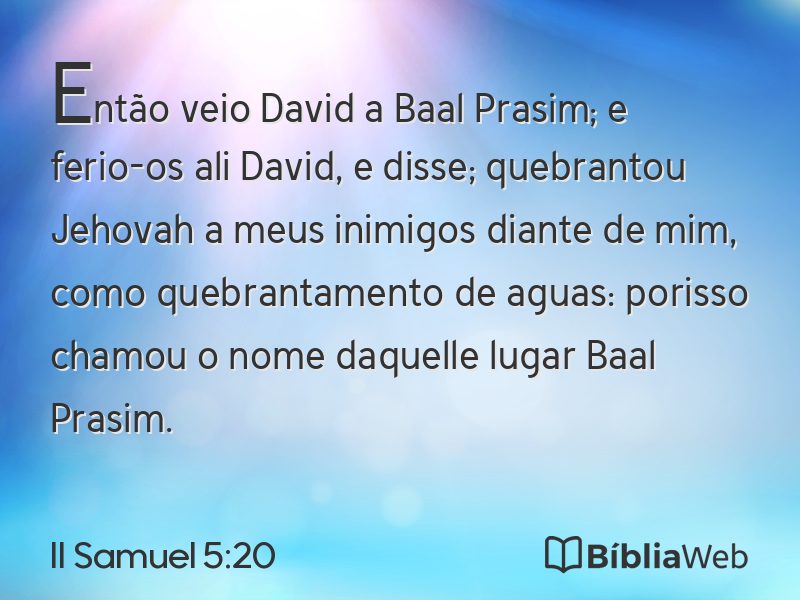 II Samuel 5:20 em imagem para compartilhar