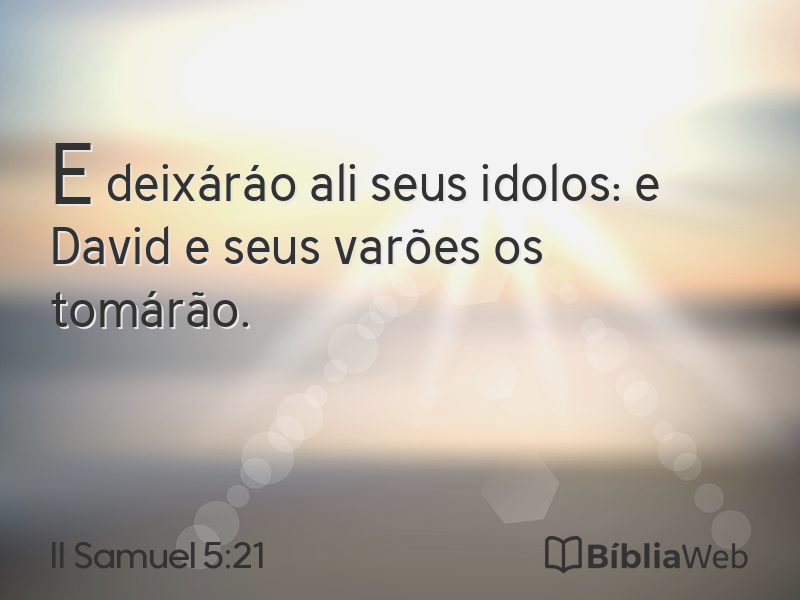 II Samuel 5:21 em imagem para compartilhar