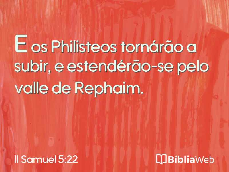 II Samuel 5:22 em imagem para compartilhar