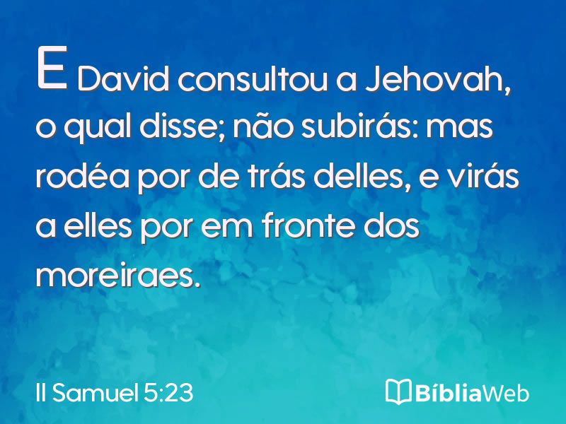 II Samuel 5:23 em imagem para compartilhar