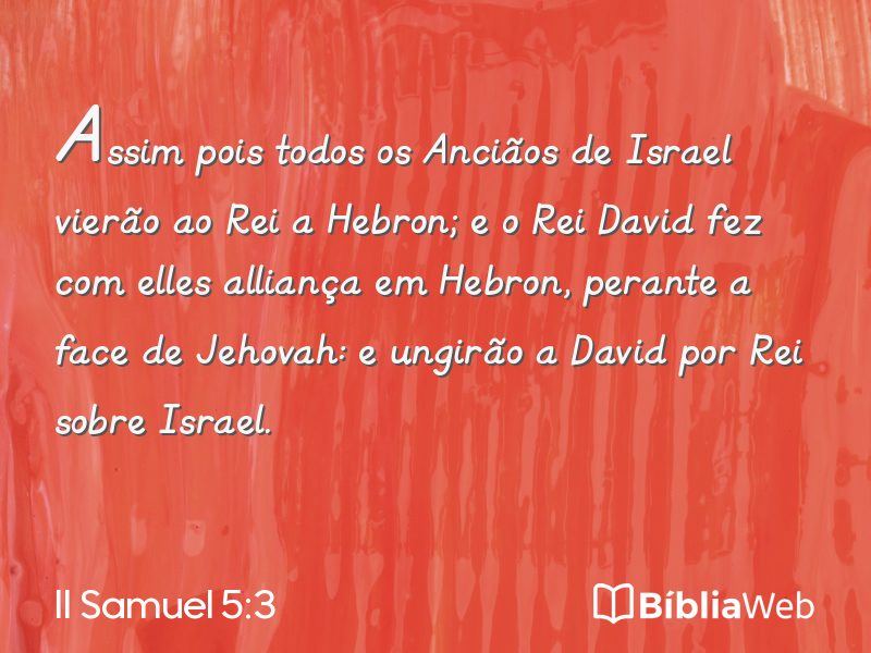 II Samuel 5:3 em imagem para compartilhar