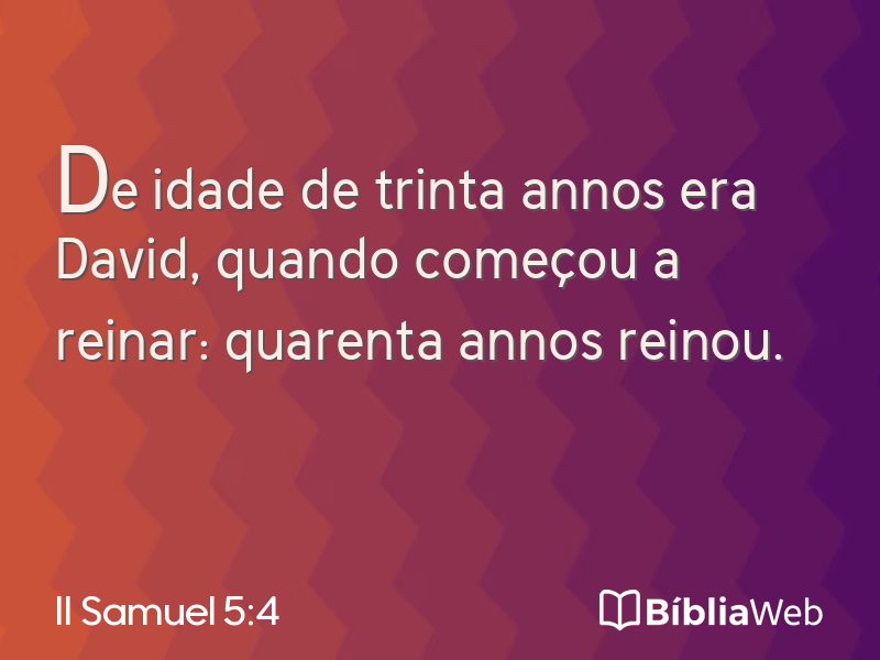 II Samuel 5:4 em imagem para compartilhar