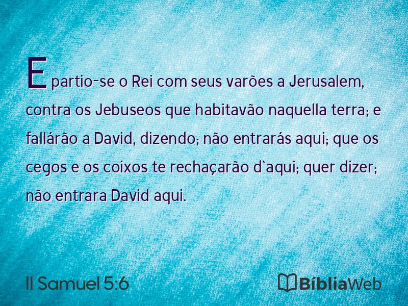 II Samuel 5:6 em imagem para compartilhar