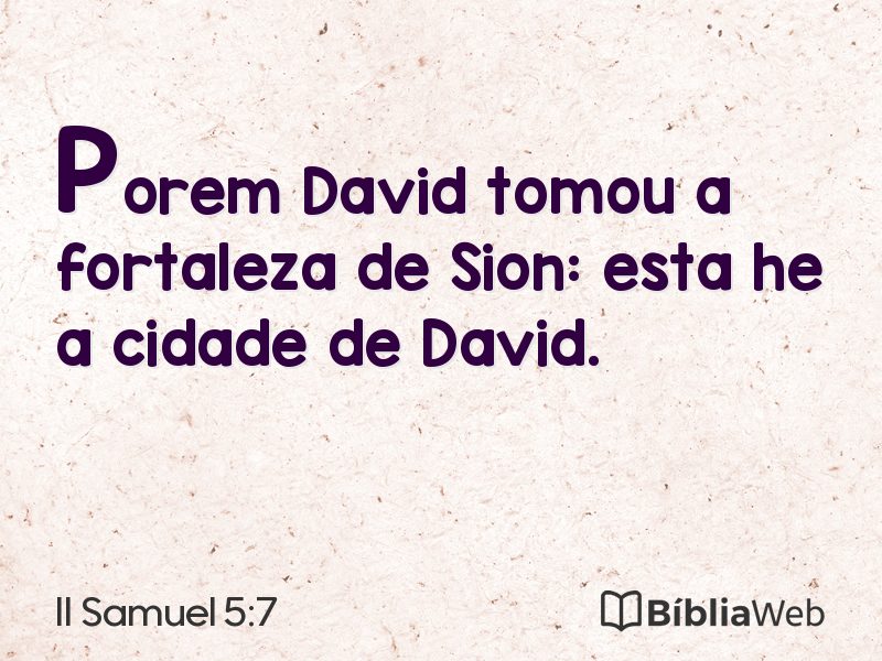 II Samuel 5:7 em imagem para compartilhar