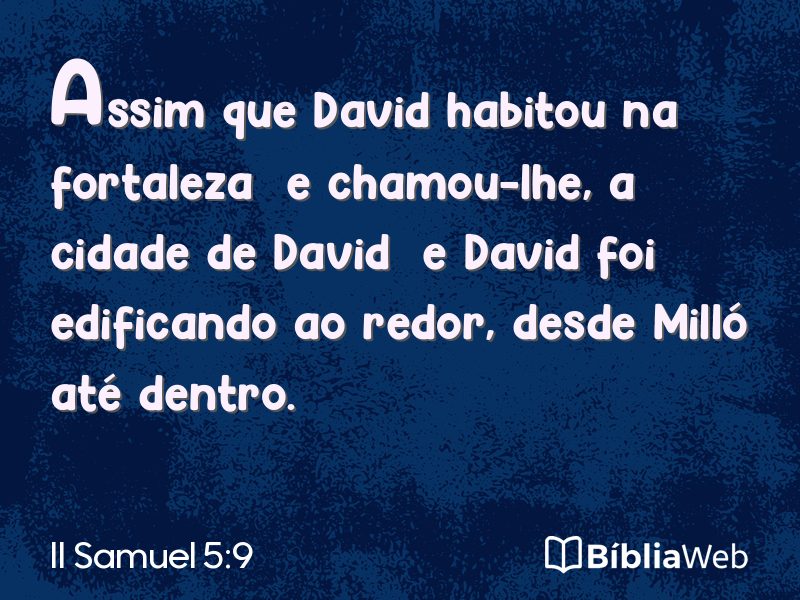II Samuel 5:9 em imagem para compartilhar