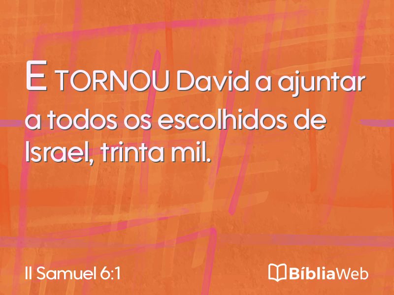 II Samuel 6:1 em imagem para compartilhar