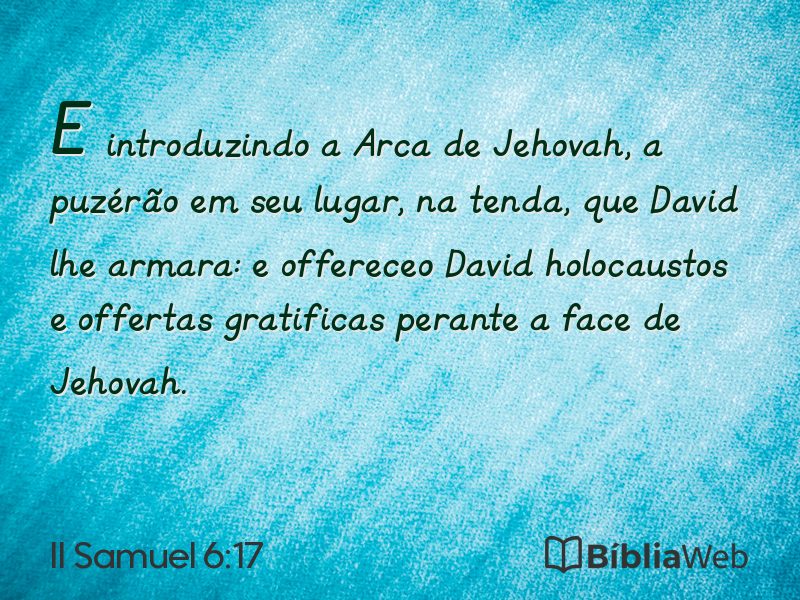 II Samuel 6:17 em imagem para compartilhar