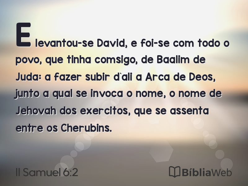 II Samuel 6:2 em imagem para compartilhar
