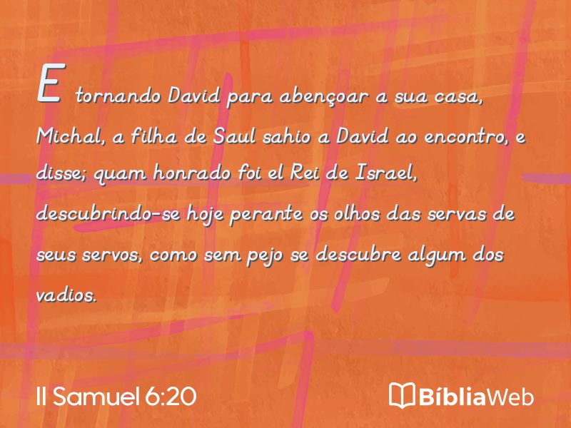 II Samuel 6:20 em imagem para compartilhar