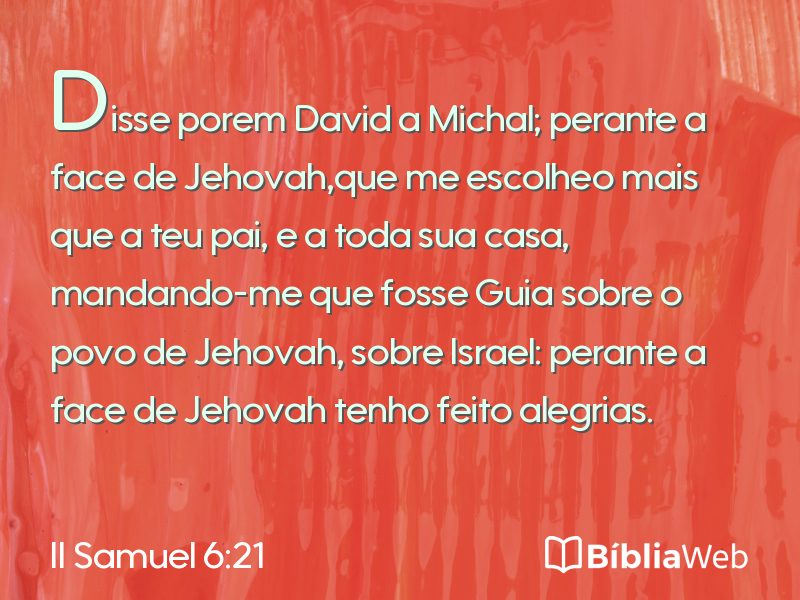 II Samuel 6:21 em imagem para compartilhar