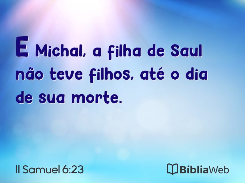 II Samuel 6:23 em imagem para compartilhar