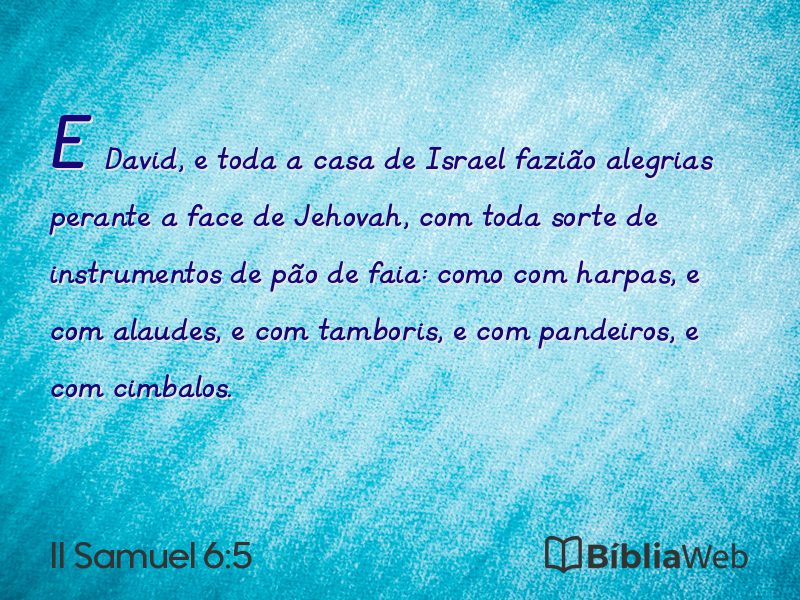 II Samuel 6:5 em imagem para compartilhar