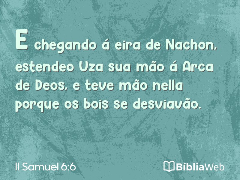 II Samuel 6:6 em imagem para compartilhar