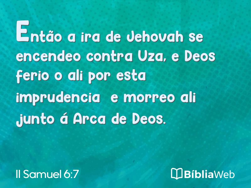 II Samuel 6:7 em imagem para compartilhar