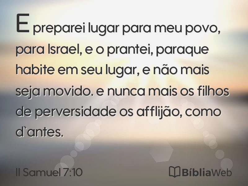 II Samuel 7:10 em imagem para compartilhar