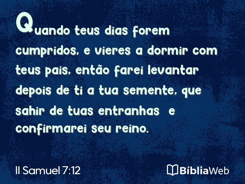 II Samuel 7:12 em imagem para compartilhar
