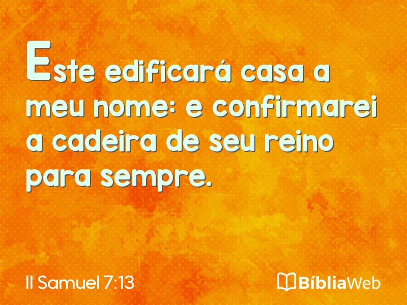 II Samuel 7:13 em imagem para compartilhar
