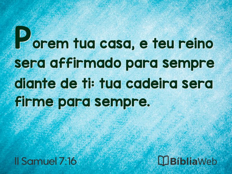 II Samuel 7:16 em imagem para compartilhar