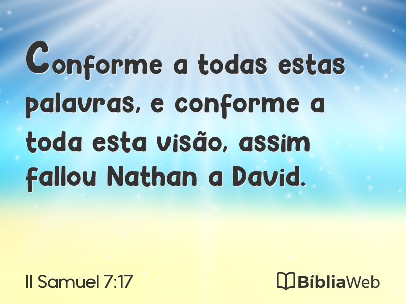 II Samuel 7:17 em imagem para compartilhar