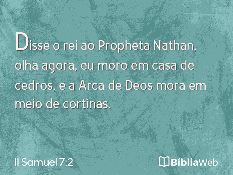 II Samuel 7:2 em imagem para compartilhar