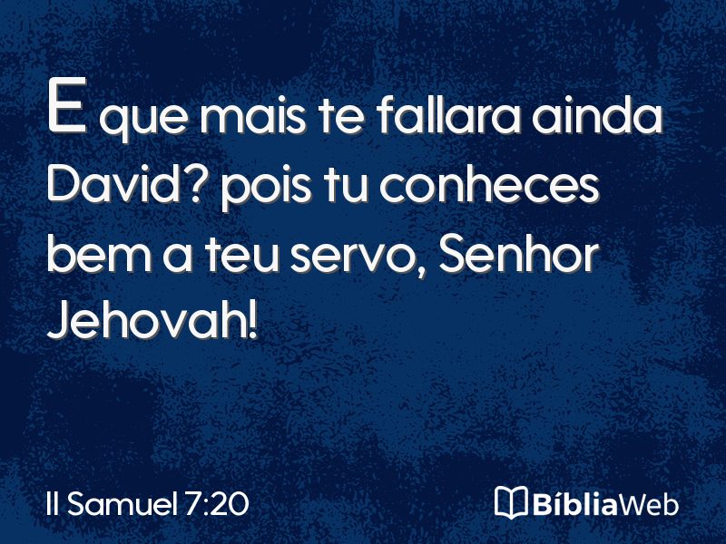 II Samuel 7:20 em imagem para compartilhar