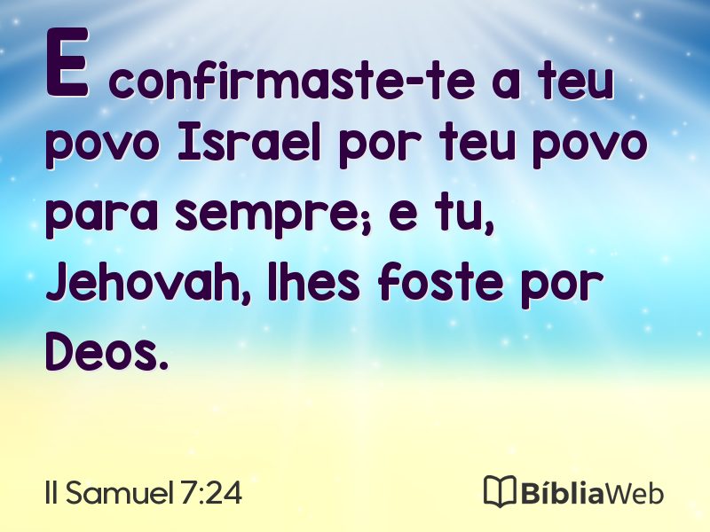 II Samuel 7:24 em imagem para compartilhar