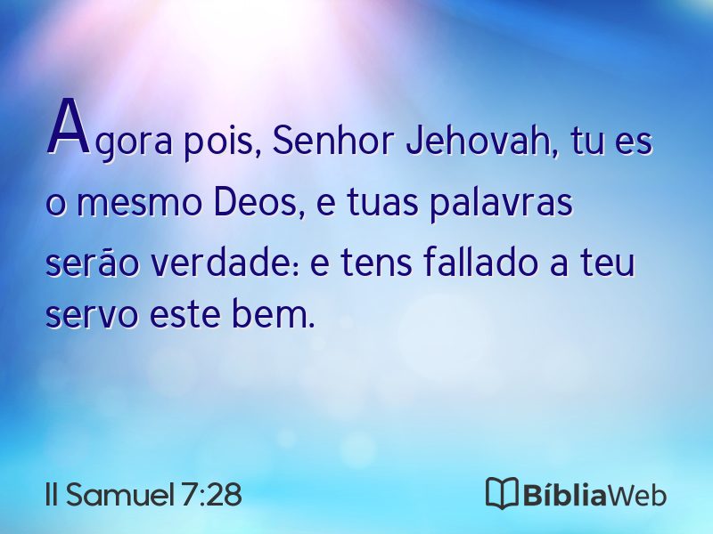 II Samuel 7:28 em imagem para compartilhar