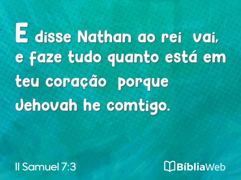 II Samuel 7:3 em imagem para compartilhar