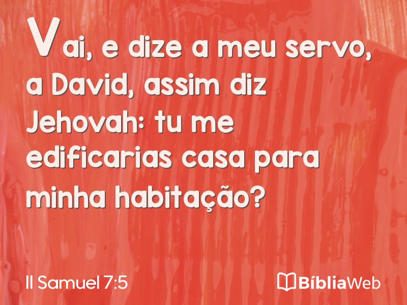 II Samuel 7:5 em imagem para compartilhar
