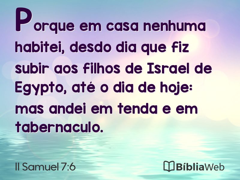 II Samuel 7:6 em imagem para compartilhar