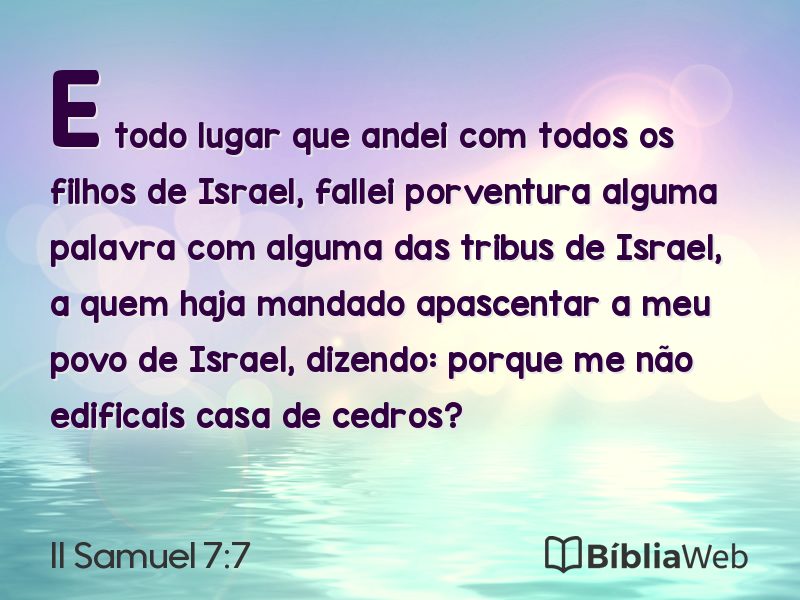 II Samuel 7:7 em imagem para compartilhar