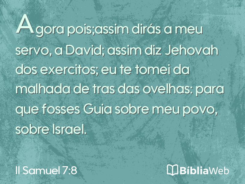 II Samuel 7:8 em imagem para compartilhar