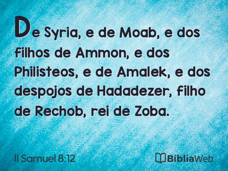 II Samuel 8:12 em imagem para compartilhar