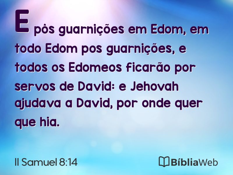 II Samuel 8:14 em imagem para compartilhar